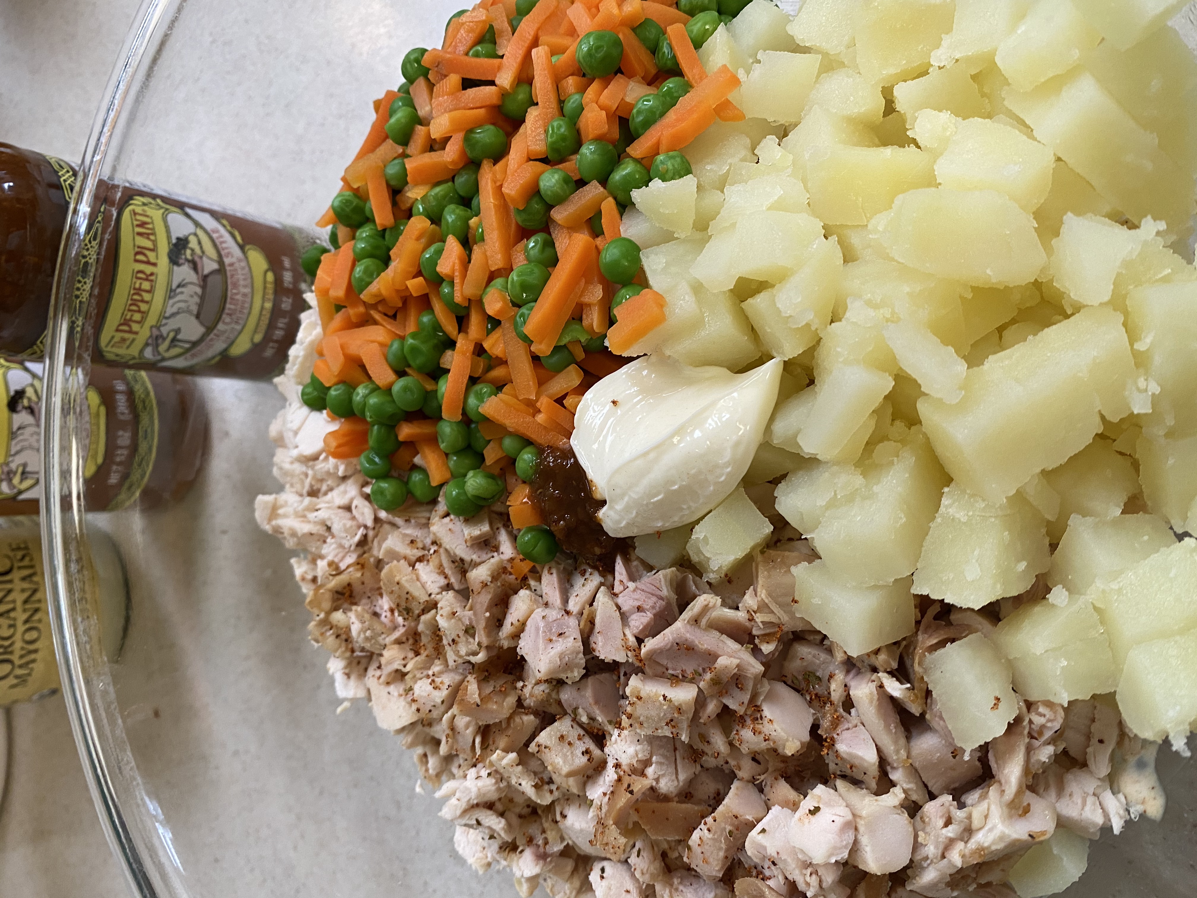 Ingredients for Chicken Salad Tostadas